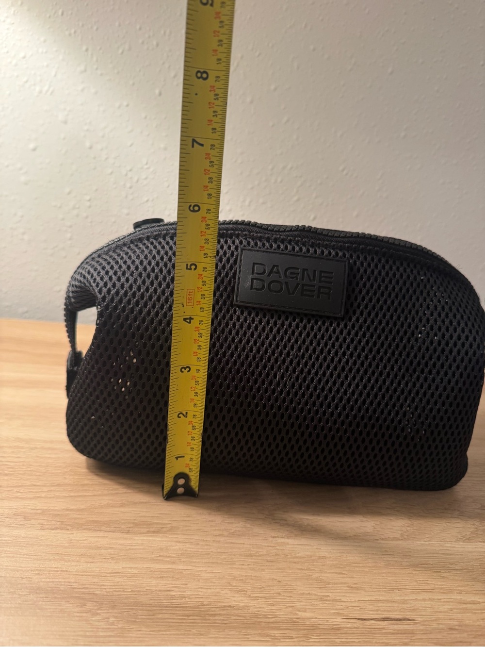 Dagne Dover Black Mesh Toiletry Pouch - Large - Picture 6 of 6
